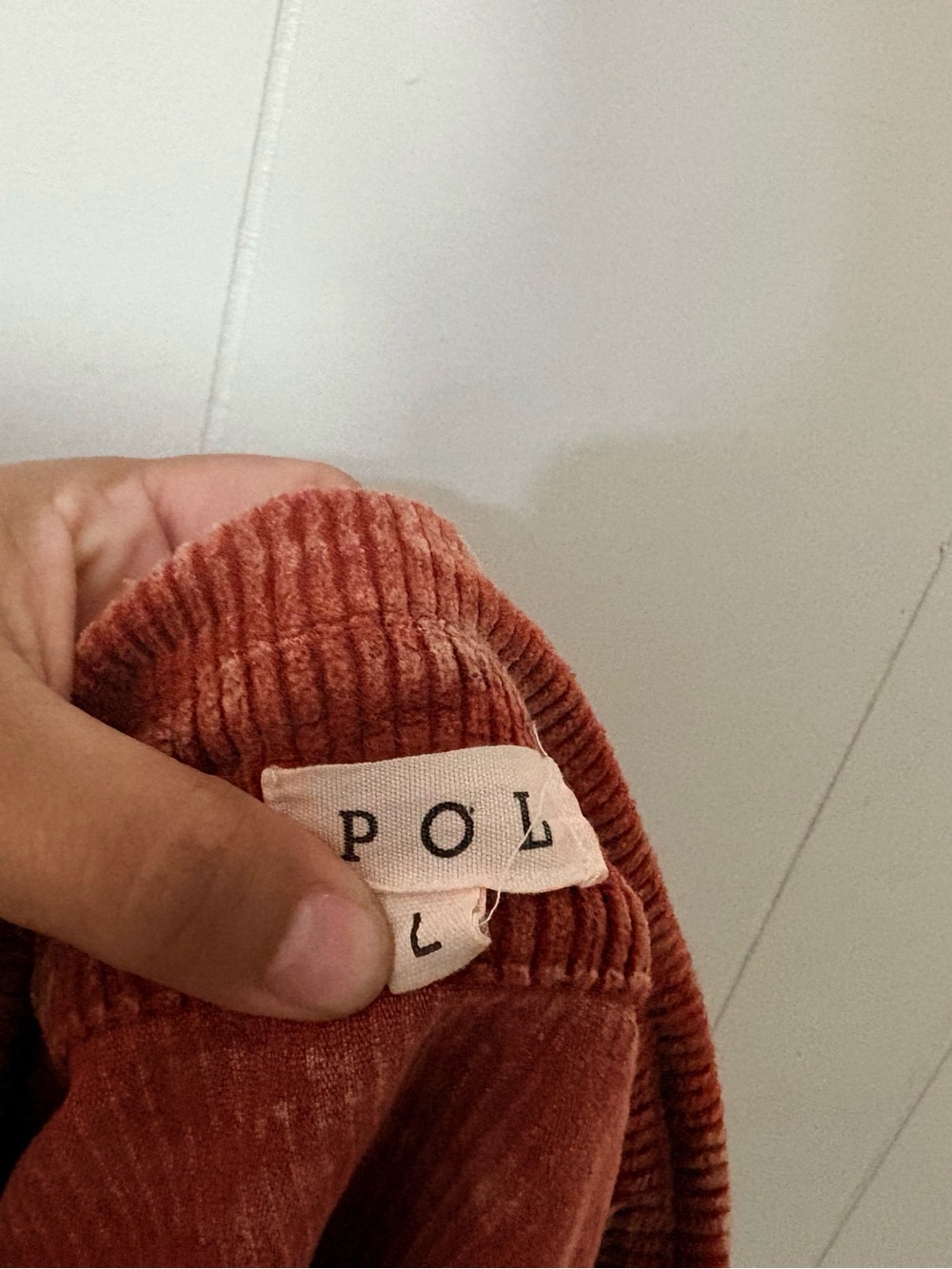POL Patchwork Corduroy Plaid Shacket Rust Brown Jacket Size L YWJ3 - Picture 13 of 15